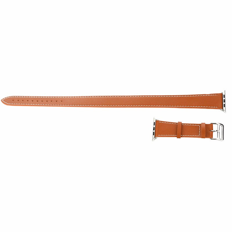 Extra Long Genuine Leather, Double Tour Bracelet Style band for Apple Watch - 38mm or 42mm